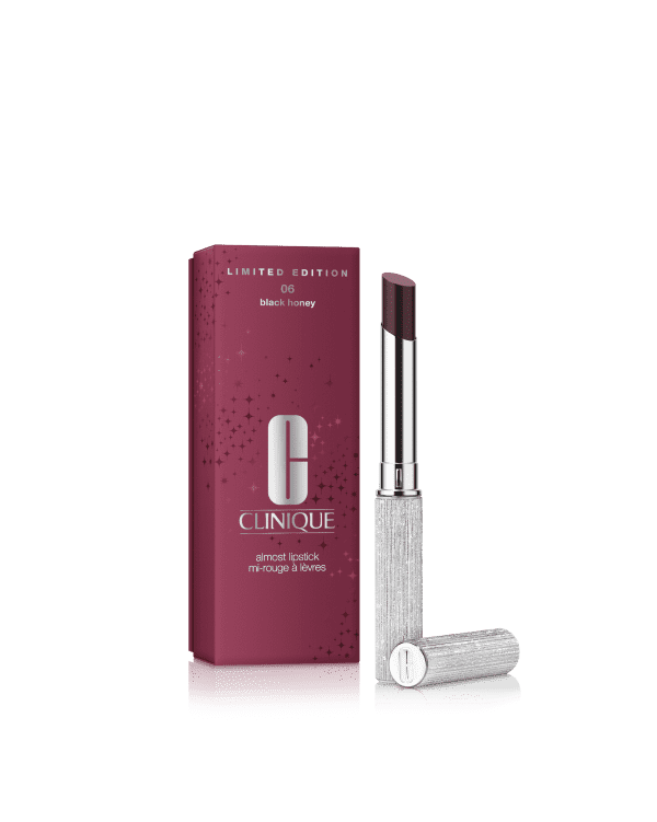 Limited Edition Packaging: Almost Lipstick in Black Honey or Pink Honey, Clinique’s cult classic lip shade, even more iconic in a dazzling limited-edition case designed to show off.