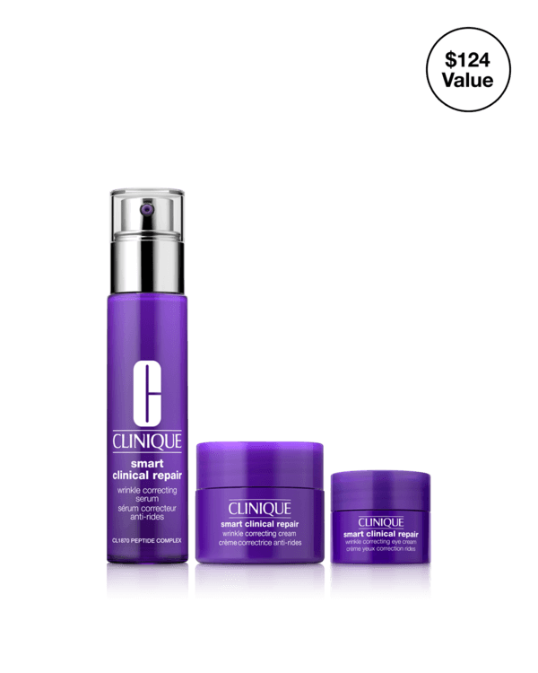 Anti-Aging Routine Skincare Set, A smart anti-aging routine, including a full-size serum. A $124 value.